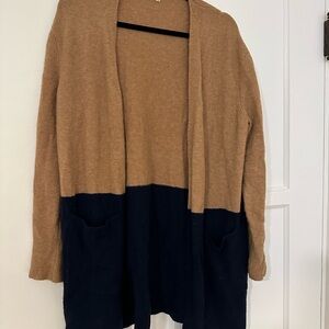 Madewell Women's Camel and Navy Cardigan